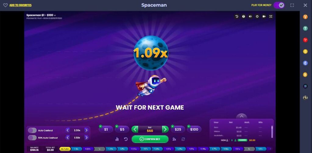 نحوه انجام بازی Spaceman وگاس بت